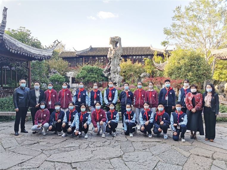 去留园上一堂融合课！彩香实验中学师生诠释苏式教育