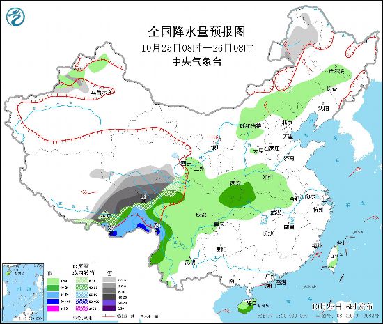 青藏高原东部仍有较强雨雪天气冷空气将影响华北东北