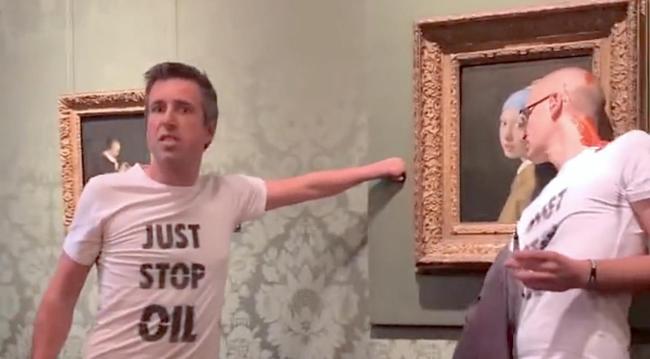 环保组织成员试图破坏《戴珍珠耳环的少女》被捕