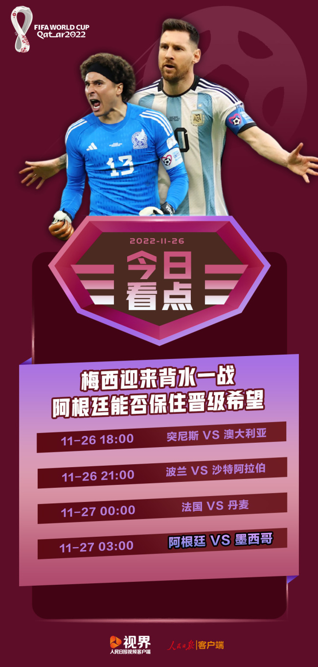 世界杯今日看点：梅西迎来背水一战，晋级还是告别