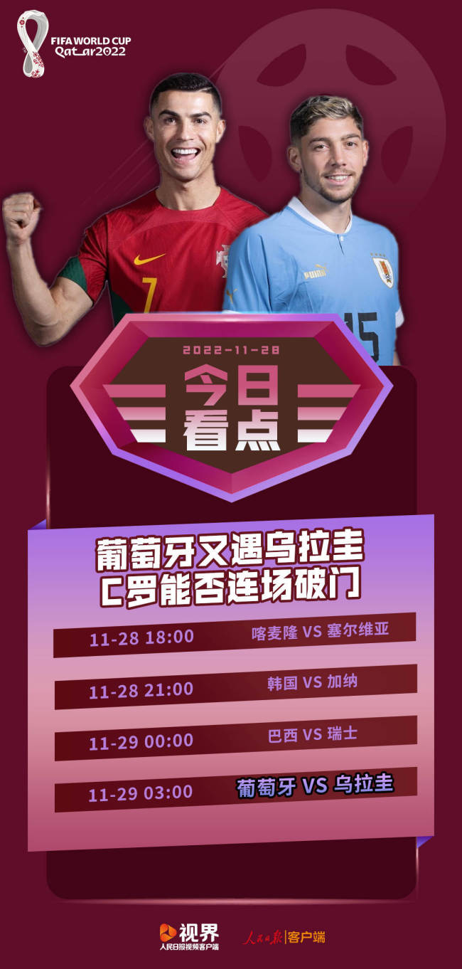 今日看点：葡萄牙又遇乌拉圭 C罗能否连场破门