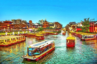 南京夫子庙景区张灯结彩