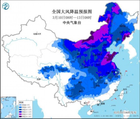 寒潮将影响我国大部地区东部海域有大雾