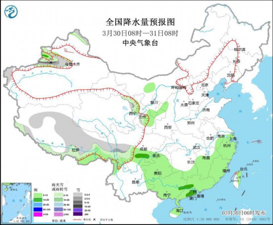 江南华南等地多降水强冷空气将影响我国大部地区