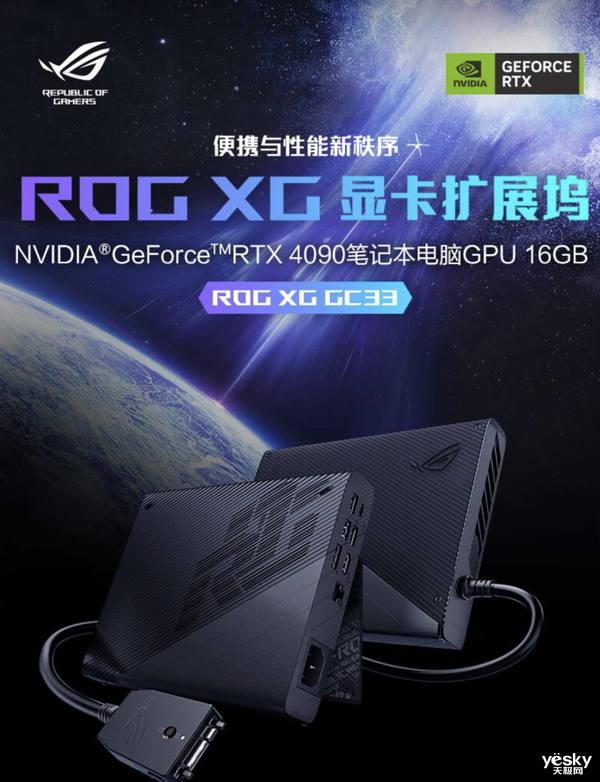 ROG推出新一代XG Mobile显卡拓展坞，官方售价12999元！